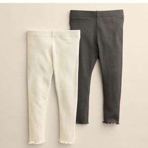 Little Co. By Lauren Conrad Ribbed Lettuce Edge Leggings